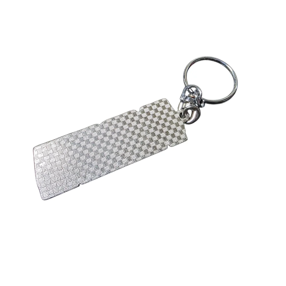 Alabama Keychain with Green Glitter